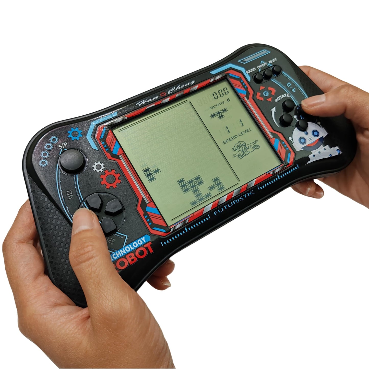Nbguigdstr Brick Game Console,4.3 Large Screen Handheld Game Console,Building Block/Tank/Racing Game,Built-in 23 Classic Handhel