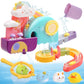 Cute Stone Baby Bath Toys, Bathtub Toy W/ Water Slide Building Track, No Hole Floating Squirting Toys, Duck Fishing Net Game, To