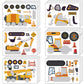 24 Sheets Make Your Own Construction Stickers Make A Face Stickers For Kids Toddlers With Trucks Diy Craft Stickers Kids Truck T