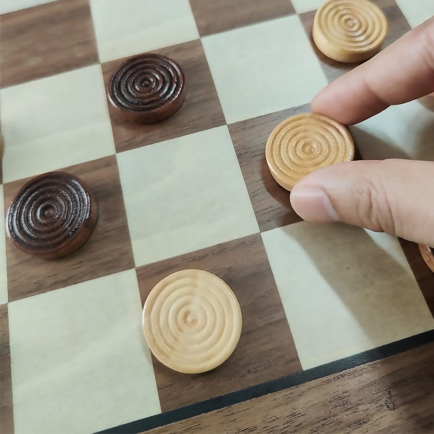 Hellpnoom 30 Pieces Of Checkers Just One Game- Wooden Chess Pieces Only-Checkers Pieces