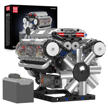 Mould King 10088 V8 Engine Model Building Kit That Runs, Build Your Own Mini Engine That Works, STEM Toy Gift for Adults 14+ Tee