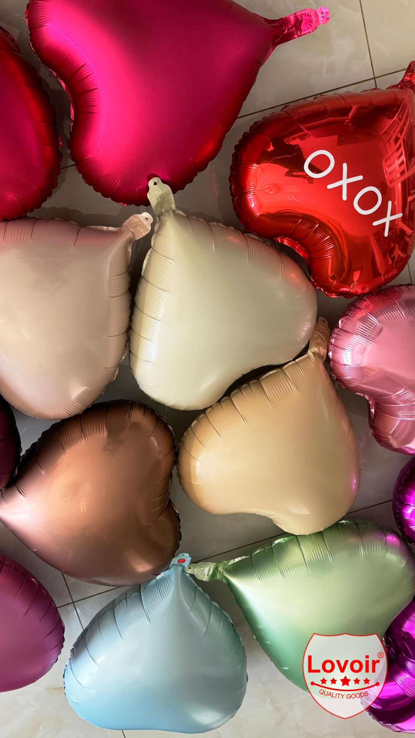 Lovoir 10 Pcs Vibrant Blue Heart Shape Foil Mylar Balloons 18 Inch Love Balloons For Valentine'S Day Birthday Party Decorations