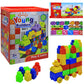 Young Builders Educational Building Blocks Set, Train Construction Toy, Ages 3+, Colourful Large Blocks (Set Number 2)