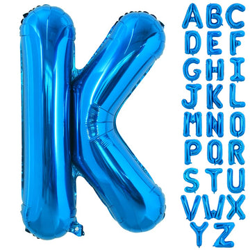 Toniful 40 Inch Large Blue Letter K Balloons Giant Alphabet Letter Balloons,Foil Mylar Big Balloons For Birthday Party Anniversa
