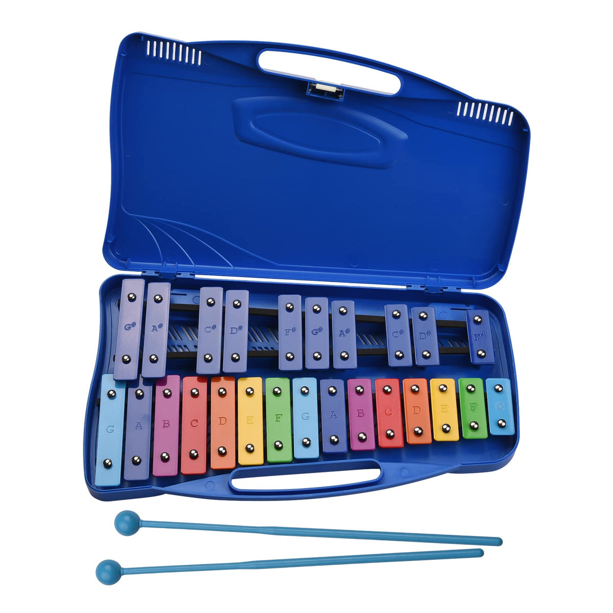 25 Notes Glockenspiel Xylophone Hand Knock Xylophone Percussion Rhythm Musical Educational Teaching Instrument Toy With Case 2 M