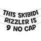 Fulmoon Pre Strung This Skibidi Rizzler Is 9 No Cap Glitter Banner 9th Birthday Party Decorations, Funny Birthday Sign, Party Su