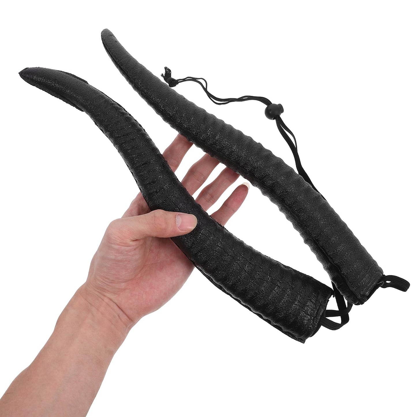 Halloween Foam Horn Headband Adjustable Black Sheep Horns Hair Accessory for Cosplay, Costume Party, and Festive Decorations