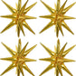 Toniful 4 Pcs 22Inch 4D Huge Gold Star Balloons Explosion Star Mylar Foil Balloons For Party Supplies Backdrop Christmas,New Yea