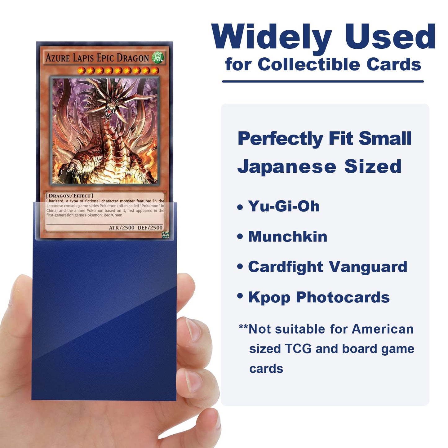 Night Blue Yu-gi-oh Card Sleeve 200 Pack  Japanese Small Card Sleeves Photocard Sleeves  Back Textured Perfect Shuffling  Protect Your Japanese Sized Trading Cards Kpop Photocard Never Tear