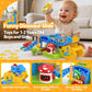 NEHEME Toddler Dinosaur Slide Set - Educational Toy with Push Cars & Playmat, Small, Plastic, Yellow/Red/Blue/Green, Model 2506B