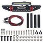 Sharegoo Metal Front Bumper With Lights Bar Tow Trailer Compatible With Traxxas Trx-4 Axial Scx10 90046 90047 Scx10 Ii 1/10 Rc C