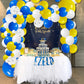 Blue Yellow White Balloon Garland Arch Kit, 116Pcs Royal Blue Yellow White Silver Confetti Balloons For Birthday Bridal Baby Sho