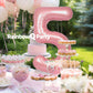 Rainbowq Party 5 Balloon Number 40 Inch For Boy Or Girl Big Pink 0-9 Foil Mylar Large 5 Number Balloon Happy 5Th Birthday Party