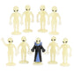 Accoutrements Archie McPhee Itty Bitty Aliens: Take Me to Your Miniature Tiny Leader  Glow in The Dark 13/8 Vinyl Figures  
