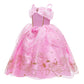 Princess Aurora Costume for Girls Birthday Party Outfit Halloween Cosplay Dress up with Accessories for 7-8