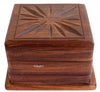 TOSQP27 Secret Box Brainteaser Puzzle Case, 4-Inch Rosewood Storage Organizer, Unique Gift for Her, Girlfriend, Men