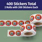 ZOCO - Buckle Up Stickers (400 Count) - Wear Seatbelt Safety Stickers for Kids - 2 Round