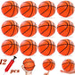 Hymaz 12 Pack 4 Inch Mini Basketball Ball for Kids, Rubber Small basketballs for Kids Basketball Gifts- Mini Hoop Basketball Toy