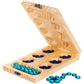 Wooden Mancala Board Game Set Larger Size Mancale Instructions  Portable Travel Board Game for Kids and mature-themeds