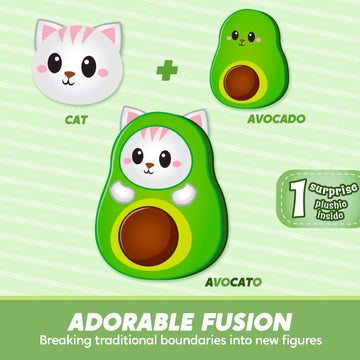Joyin Stuffed Animal, Kawaii Avocado Cat Plush Toy, Soft Plushie, Cute Present For Kids And Adults, Birthday Surprise Gift For Boys And Girls (Avocato), Easter Plush Toy