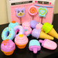 GIFTEXPRESS 17 PCS Pretend Play Food Dessert Set, Sweet Treats Assortment, Toy Donuts, Cupcakes, Ice Cream, Candy Bars, Assorted