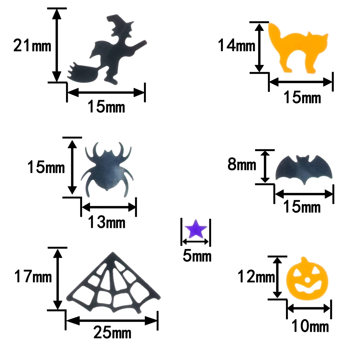 Halloween Party Table Scatter Confetti - Pumpkin Spider Webs Foil Metallic Sequins Confetti Trick or Treat Party Sprinkles Confe