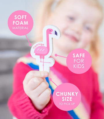 Curious Columbus Animal Toddler Magnets For Refrigerator - 52 Fridge Magnets For Toddlers Play With Magnetic Letters - Foam Abc Magnetic Learning Set For Alphabet Learning