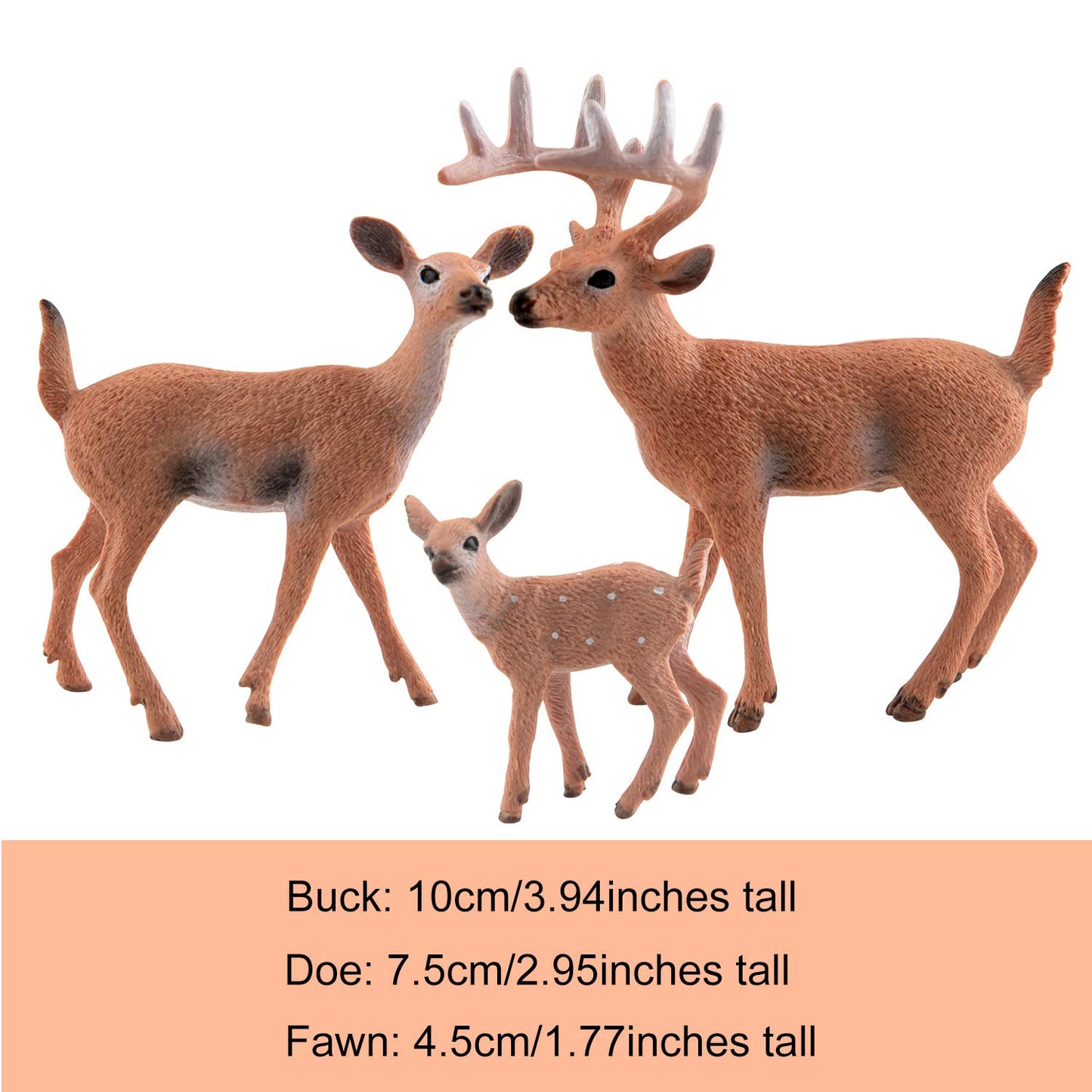 TUPARKA 9Pcs Forest Animals Set  Miniature Figures Woodland Animals Deer Figurine  Dog  Rabbit  Bear Figure Miniature Animals Woodland Cake Toppers