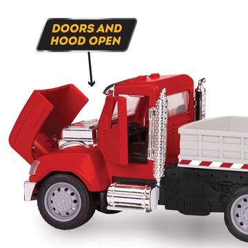 Driven by Battat - Micro Flatbed Truck - Toy Truck with Trailer & Miniature Toy Tractor For Kids Aged 3+ (2Pc)