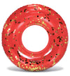Cota Global Inflatable Red Pool Float - enhanced Confetti Round Pool Float  Inflatable Swimming Tube Pool Ring Float for Kids and mature-themeds  Heavy Duty Floating Tube for Pool  Beach  or Lake - 36 Inches