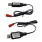 Blomiky 7.2V JST Plug USB Charger Cable for TR-211 TR-215 550 15 Channel RC Excavator 7.2V NiCd or NiMh Rechargeable Battery 7.2