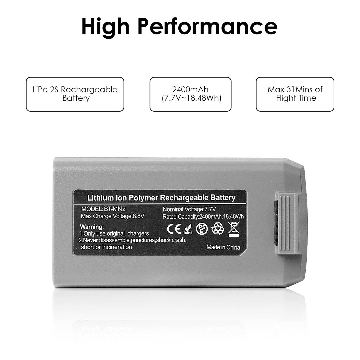 Kuwata Replacement For Dji Mini 4K/Mini 2 Battery, 2400Mah Intelligent Flight Battery, Compatible With Dji Mini 4K, Mini 2 Se, M