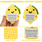 Dafuriet Mini Funny Positive Potato, 3 Inch Knitted Wool Doll With Positive Card For Cheer Up Gifts And Party Decorations, Cute Wool Positive Potato Crochet Doll For Birthday Gifts (Lemon)