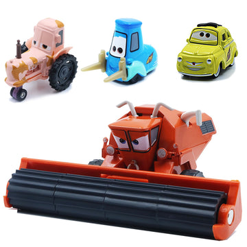 4-Pack Car Decast Frank and Car Tractor Set, 1:55 Diecast Model Mini Vehical, Compact Portable & Collectible Car Toys for Kids B
