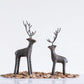 Creative Co-Op Metal Standing Deer Figures And Figurines, Grey
