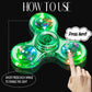 FIGROL LED Light Spinner, Light Fidget Finger Toy Hand Spinner -Stress Reduction and Anxiety Relief Hand Spinner for Children