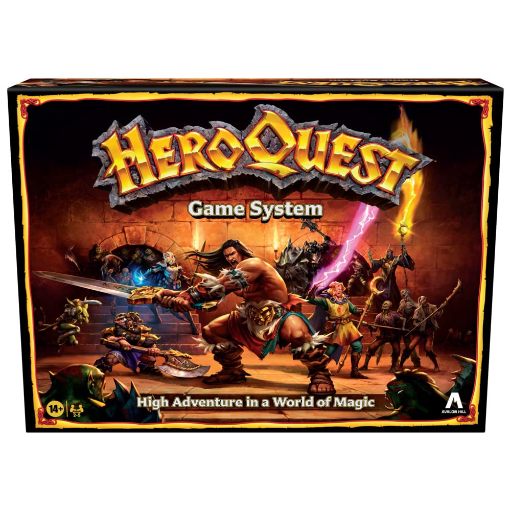Monopoly Hasbro Gaming Avalon Hill HeroQuest Game System, Fantasy Tabletop Adventure Game for 2-5 Players, Multicolor, Model HAS2847U