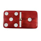 Domino Double 6 Red Marbleized Tiles With Spinners Jumbo Tournament Size In Elegant Black Velvet Bag