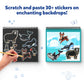 Skillmatics Scratch Art Book For Kids - Animals, Craft Kits & Supplies, 30+ Scratch Stickers, Travel Toys, Diy Kit, Gifts For Boys & Girls Ages 3, 4, 5, 6, 7, 8