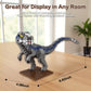 IBLOTIME Raptor Dinosaur Building Set - 870PCS, Jurassic Micro Bricks Dino Figures Model Kit with Display Base for Adults and Ki
