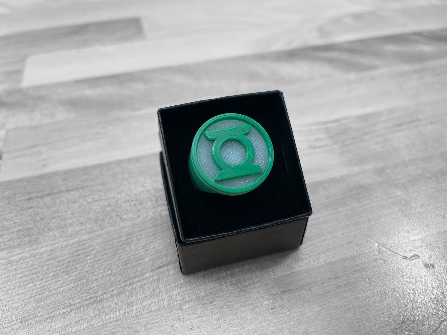 3D Printed Green Lantern Power Ring | Greeb Willpower Ring | Green Lantern Corp Ring | Glow In The Dark (18Mm)