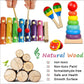 Looikoos Toddler Musical Instruments,Wooden Percussion Instruments For Baby Kids Preschool Educational Musical Toys Set Boys And Girls With Carrying Bag