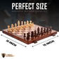 Chess Set Magnetic - enhanced Wooden Board Game with a Portable Wood Case and SeStorage for Pieces  Set for Kids and mature-themeds (Sapele Wood) - Chess protective coveringy