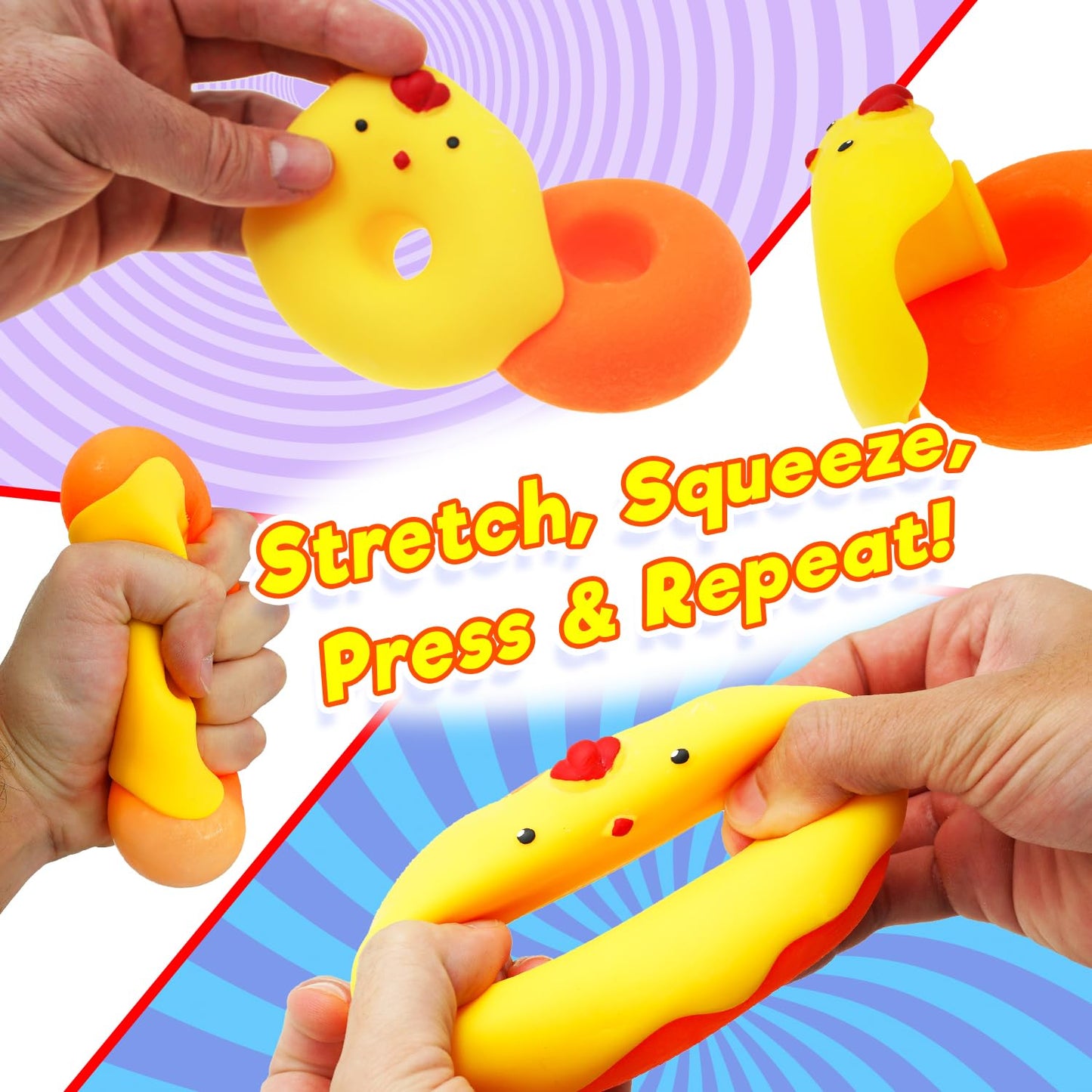 JA-RU Sqweezy Donut Cute Animal Glaze (3 Donuts Assorted) Smushy Smoo Shums Toy for Boys & Girls. Sqweez Louise Squishy Fidget for Kids  Teen  & mature-themed. Super Soft Stress Relief Party Favor. 3724-3