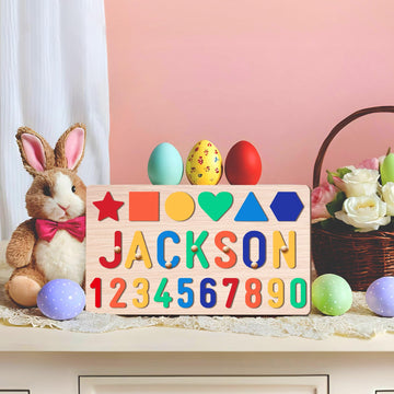 Azufemos Personalized Name Puzzle For Kids, Personalized Baby Gifts Name Puzzles For Toddlers 1-3, 1St Birthday For Girls & Boys