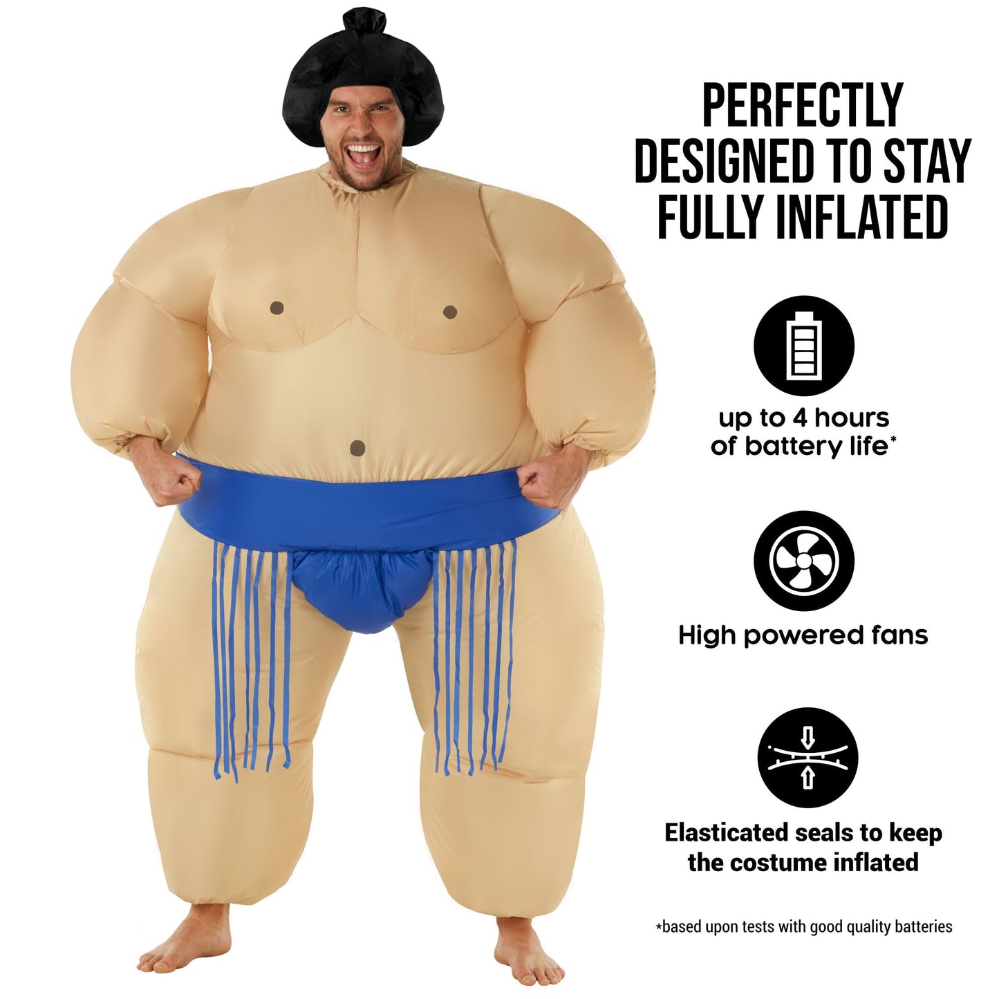 Morph Sumo Wrestler Inflatable Costume  Inflatable Sumo Costume  Blow Up Halloween Costumes For Men  Halloween Costumes Men  Blue