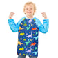 Fiodrimy Kids Art Smock, Dinosuar Painting Artist Apron Waterproof Paint Smocks Girls Boys Long Sleeve With Pocket For Child 8-12 Years, Large