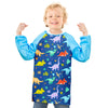 Fiodrimy Kids Art Smock, Dinosuar Painting Smocks With Pocket, Waterproof Artist Long Sleeve Artist Apron For Child Boys 3-7 Years, Medium