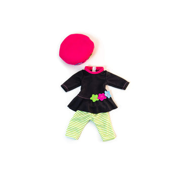Miniland Educational Doll Clothes, Fits 12-5/8' Dolls, Cold Weather Leggings Set, Multi