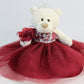 Kinnex Collections By Amanda 20'' Quince Anos Quinceanera Last Doll Teddy Bear With Dress (Centerpiece) B16631-7 (Burgundy1)